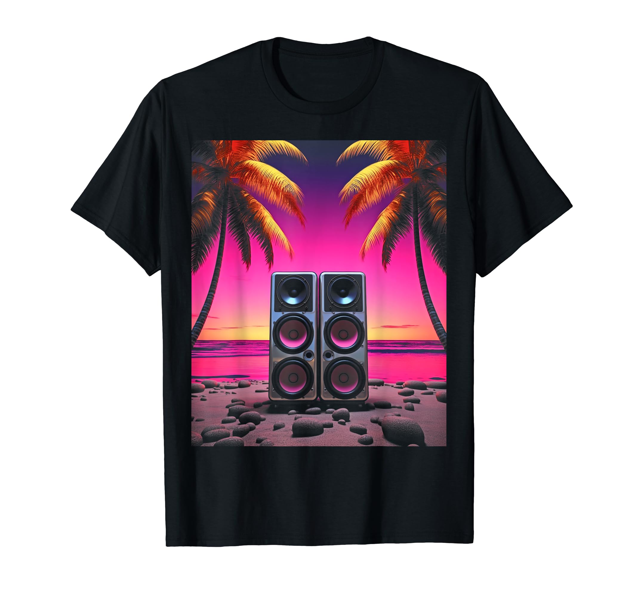 Vaporwave Stereo Speakers 80S T-Shirt - Casual Everyday Wear for Adults - T-Shirt, Sweatshirt, Hoodie