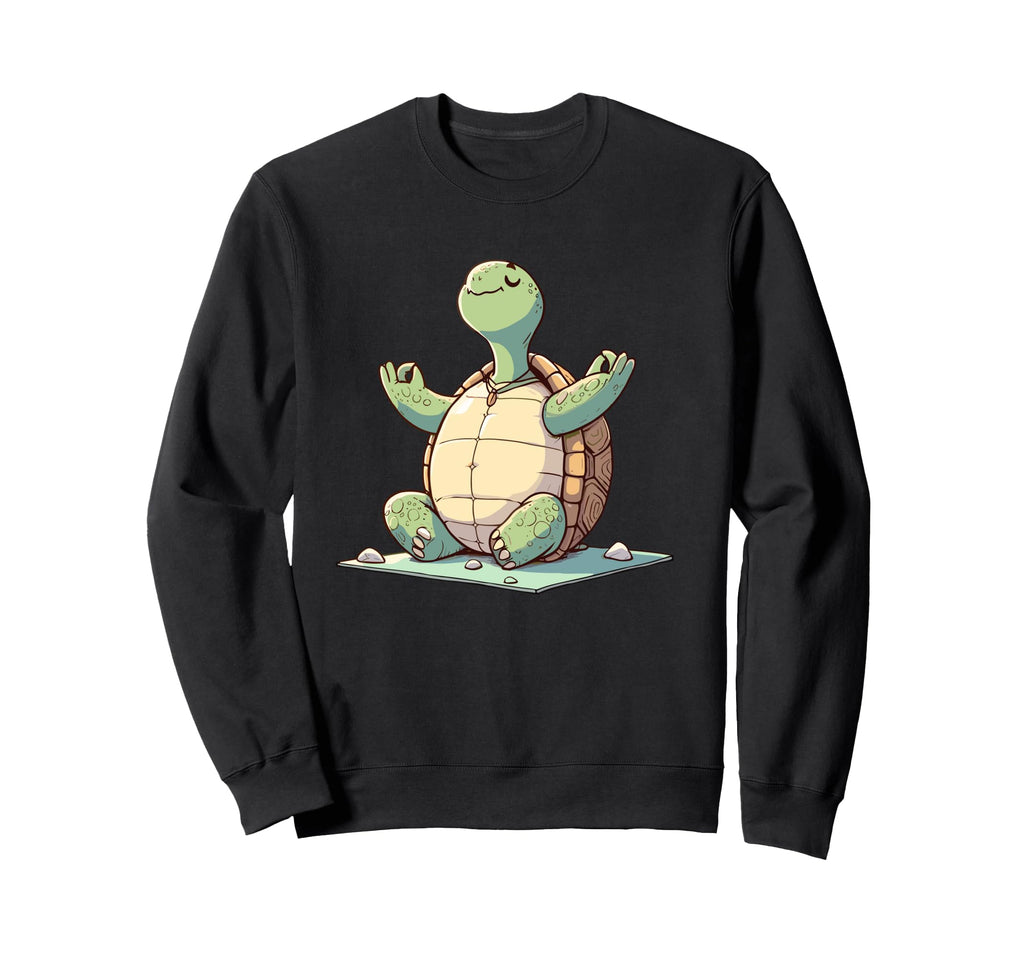 Meditation Tortoise Turtle Yoga Sweatshirt - Custom Art Print for Adults - T-Shirt, Sweatshirt, Hoodie