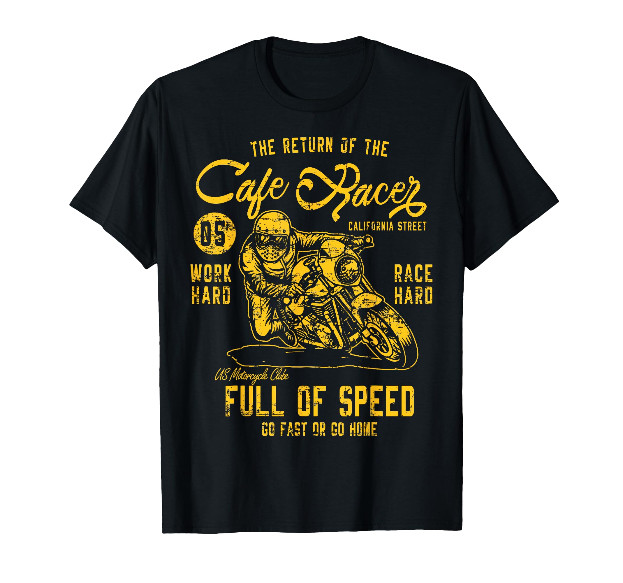 Cafe Racer Motorcycle Bikers Racing T-Shirt - Novelty Apparel Unisex - T-Shirt, Sweatshirt, Hoodie