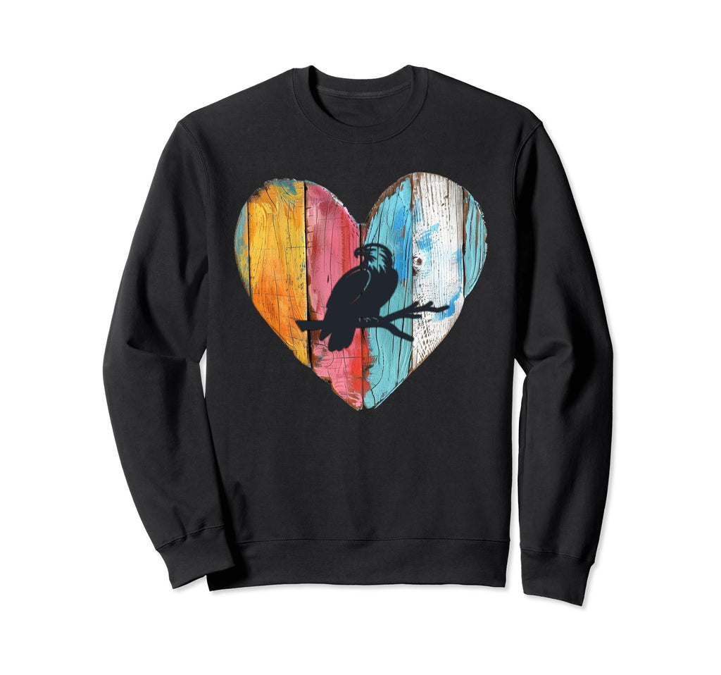 Nature Wooden Heart Eagle Colorful Sweatshirt - Custom Art Print Men Women - T-Shirt, Sweatshirt, Hoodie