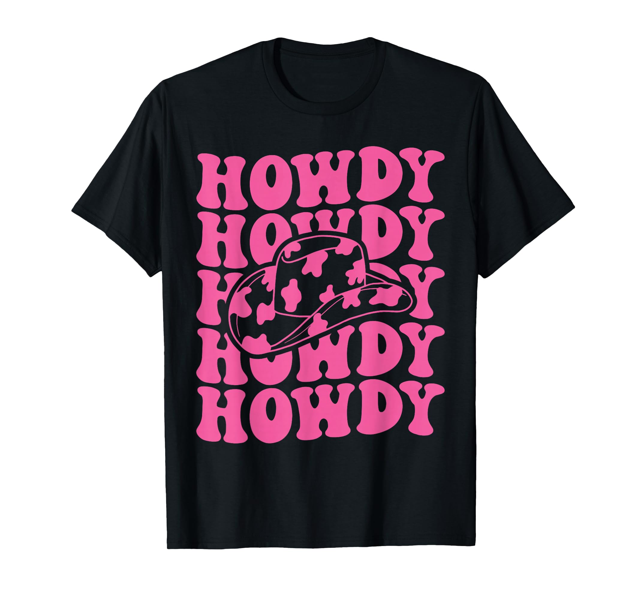 Rodeo White Howdy Western Cowboy Hat T-Shirt - Trendy Graphic Unisex - T-Shirt, Sweatshirt, Hoodie