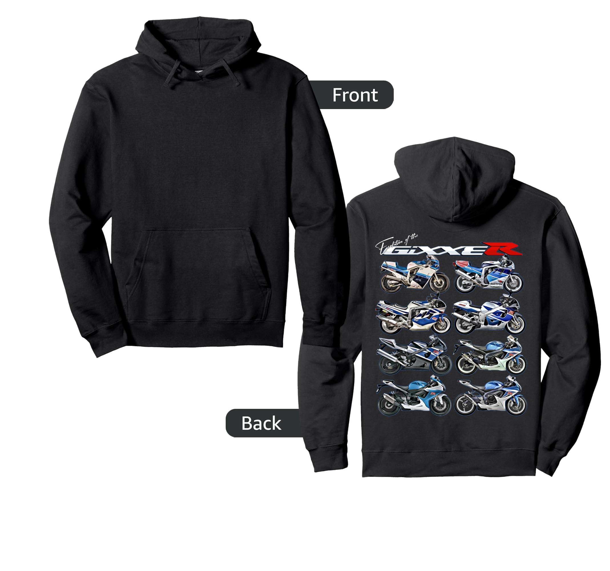 Gixxer Evolution Gsxr Road Racing Hoodie - Aesthetic Graphic Unisex - T-Shirt, Sweatshirt, Hoodie