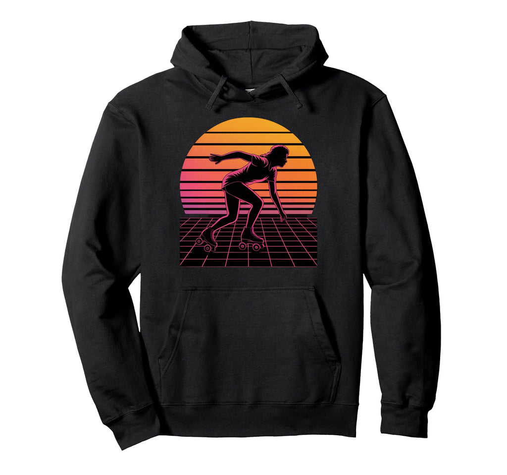 Roller Skater Silhouette Hoodie - Trendy Graphic for Adults - T-Shirt, Sweatshirt, Hoodie