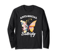 Antisocial Butterfly Introvert Funny T-Shirt - Minimalist Print Unisex - T-Shirt, Sweatshirt, Hoodie