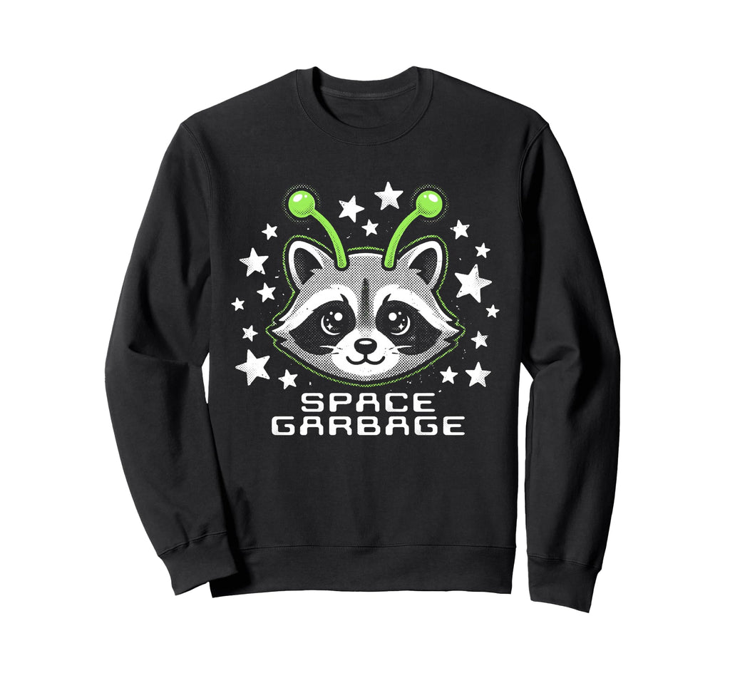 Space Garbage Raccoon Alien Sweatshirt - Unique Graphic for Adults - T-Shirt, Sweatshirt, Hoodie
