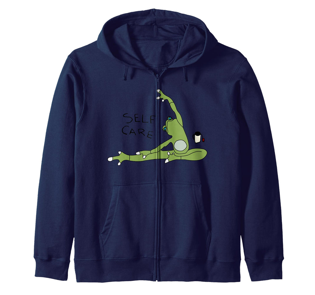 Peace Love Self Care Frog Doing Yoga T-Shirt - Streetwear Style Men Women - T-Shirt, Sweatshirt, Hoodie