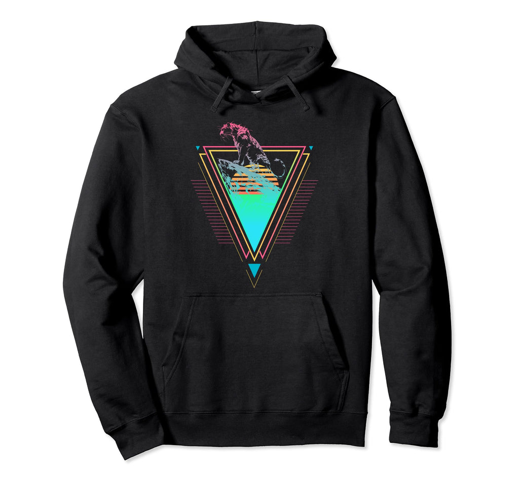 1980S 1990S Synthwave Sibirian Tiger Hoodie - Novelty Apparel Unisex - T-Shirt, Sweatshirt, Hoodie