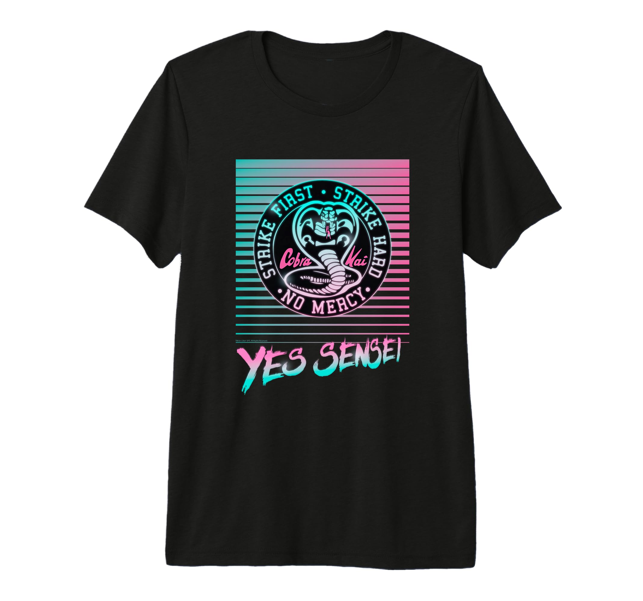 Cobra Kai Yes Sensei Neon Tri Blend T-Shirt - Casual Everyday Wear Unisex - T-Shirt, Sweatshirt, Hoodie