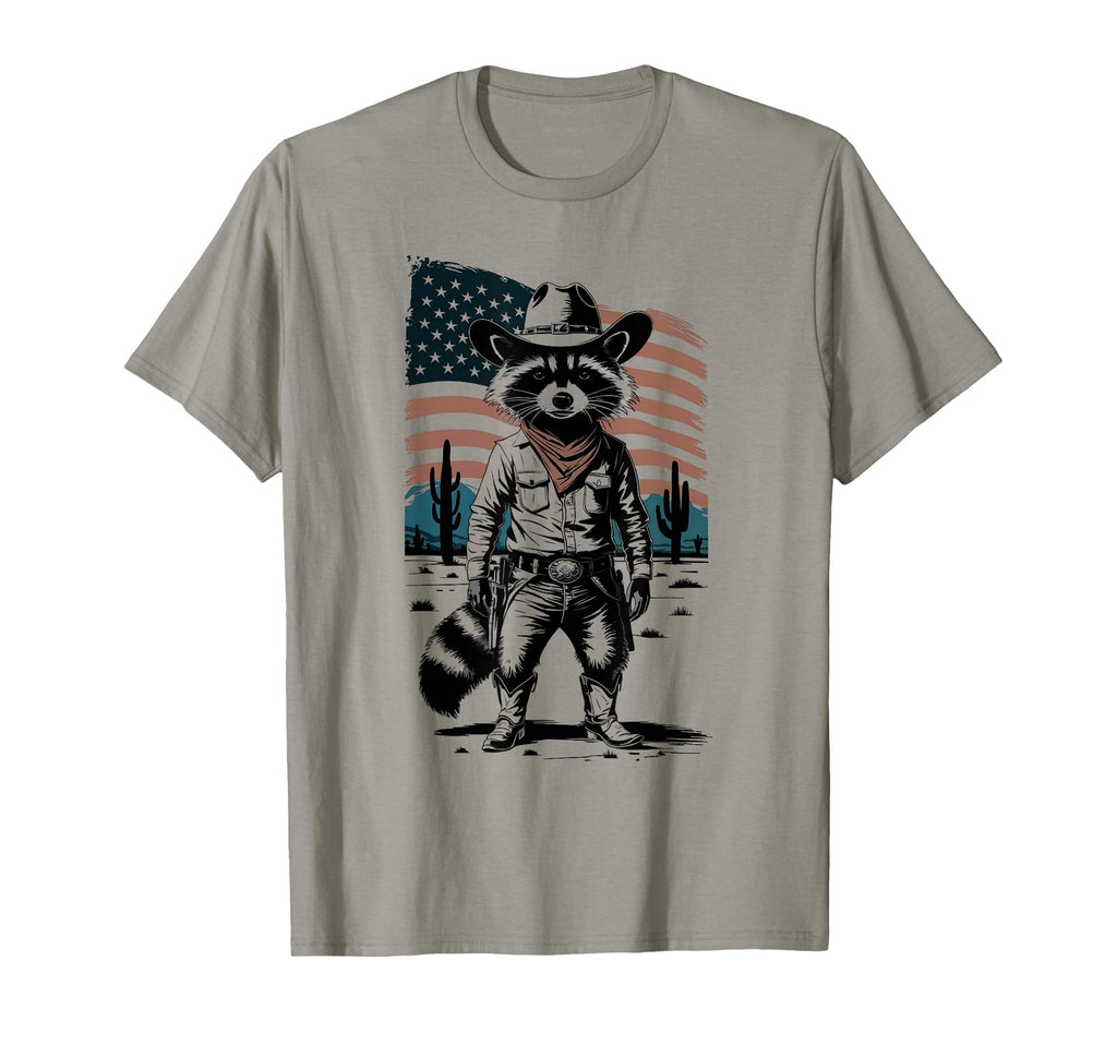 Racoon Cowboy Western Country T-Shirt - Casual Everyday Wear Men Women - T-Shirt, Sweatshirt, Hoodie