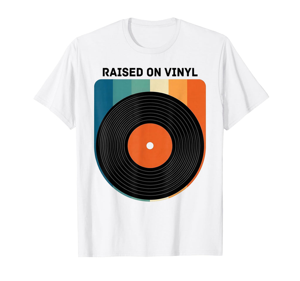 Raised Vinyl Sunset Record Player T-Shirt - Unique Graphic for Adults - T-Shirt, Sweatshirt, Hoodie