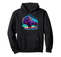 Vaporwave Synthwave Bison American Hoodie - Fun Novelty Design Unisex - T-Shirt, Sweatshirt, Hoodie