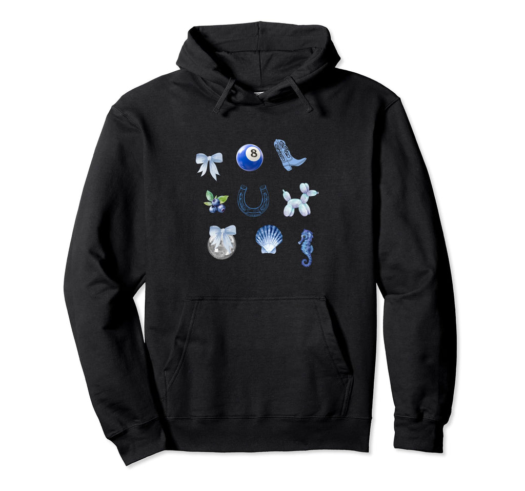 Coastal Grandma Coquette Blue Aesthetic Hoodie - Streetwear Style Unisex - T-Shirt, Sweatshirt, Hoodie