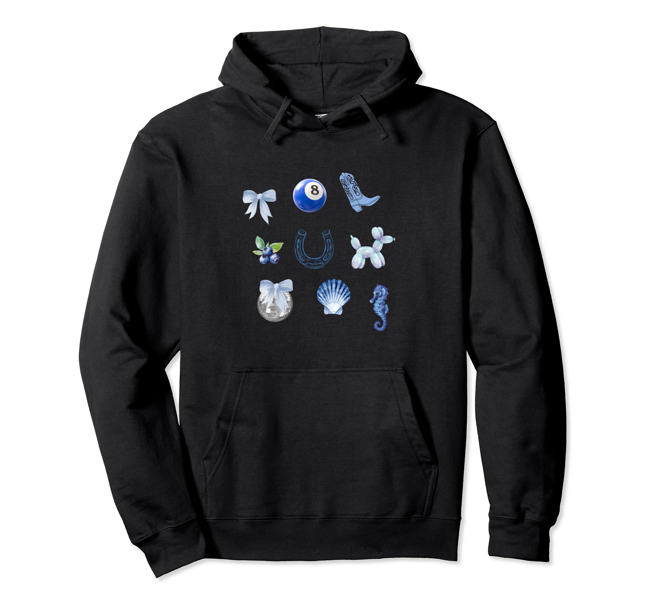 Coastal Grandma Coquette Blue Aesthetic Hoodie - Streetwear Style Unisex - T-Shirt, Sweatshirt, Hoodie