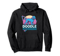 Goldendoodle Synthwave Aesthetic Dog Lover Hoodie - Custom Art Print Unisex - T-Shirt, Sweatshirt, Hoodie