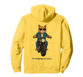 Cat Rider Stylish Cat Motorcycle Hoodie - Casual Everyday Wear Unisex - T-Shirt, Sweatshirt, Hoodie