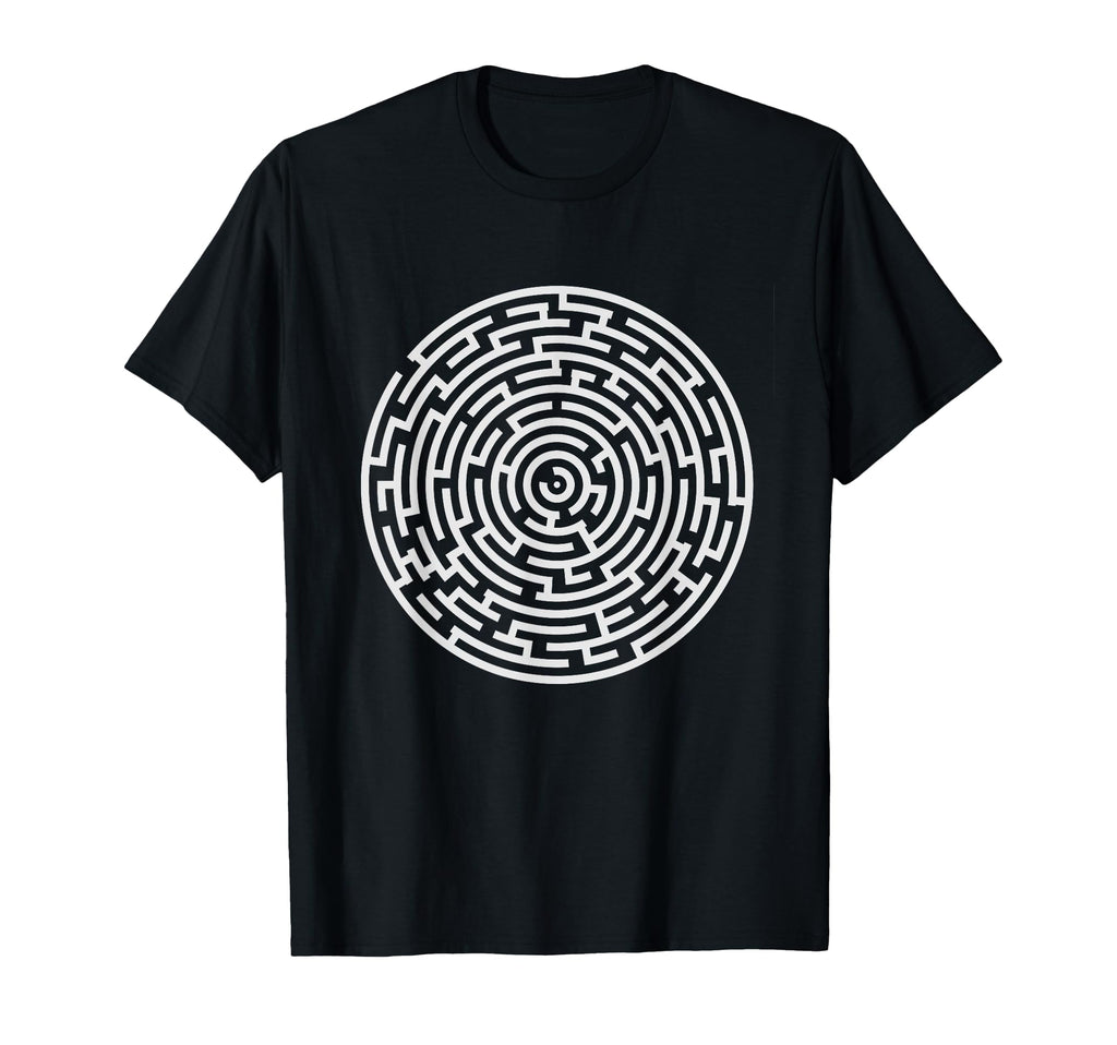 Spiritual Labyrinth Maze Star Yoga T-Shirt - Graphic Print Unisex - T-Shirt, Sweatshirt, Hoodie