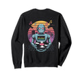 Robot Dj Vinyl City Skyline Music Sweatshirt - Minimalist Print Unisex - T-Shirt, Sweatshirt, Hoodie