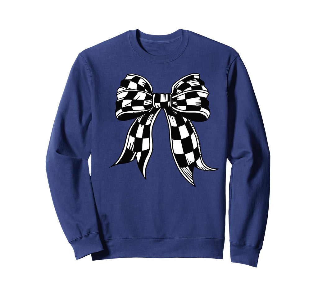 Checkered Bow Tie Flag Automobile Sweatshirt - Streetwear Style Men Women - T-Shirt, Sweatshirt, Hoodie