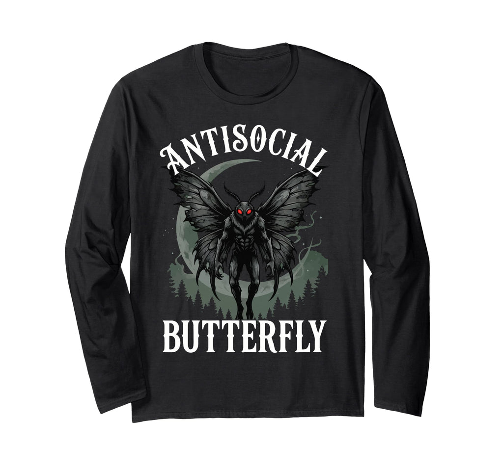Antisocial Butterfly T-Shirt - Minimalist Print for Adults - T-Shirt, Sweatshirt, Hoodie