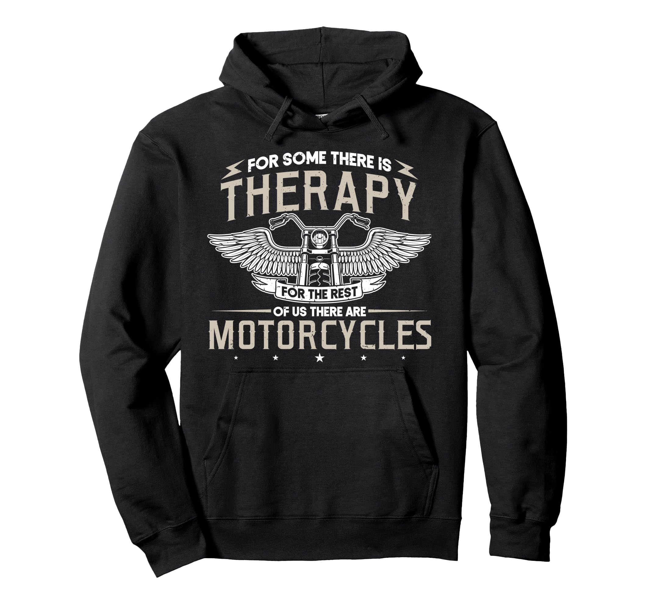 Biker There Is Therapy There Are Hoodie - Custom Art Print Unisex - T-Shirt, Sweatshirt, Hoodie