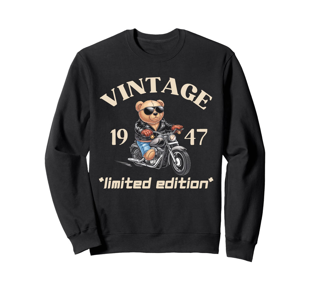 Mens Motorcycle 78Th Birthday 1947 Sweatshirt - Custom Art Print Unisex - T-Shirt, Sweatshirt, Hoodie