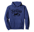 Sicilian Chopper Motorcycle Tattoo Hoodie - Fun Novelty Design for Adults - T-Shirt, Sweatshirt, Hoodie