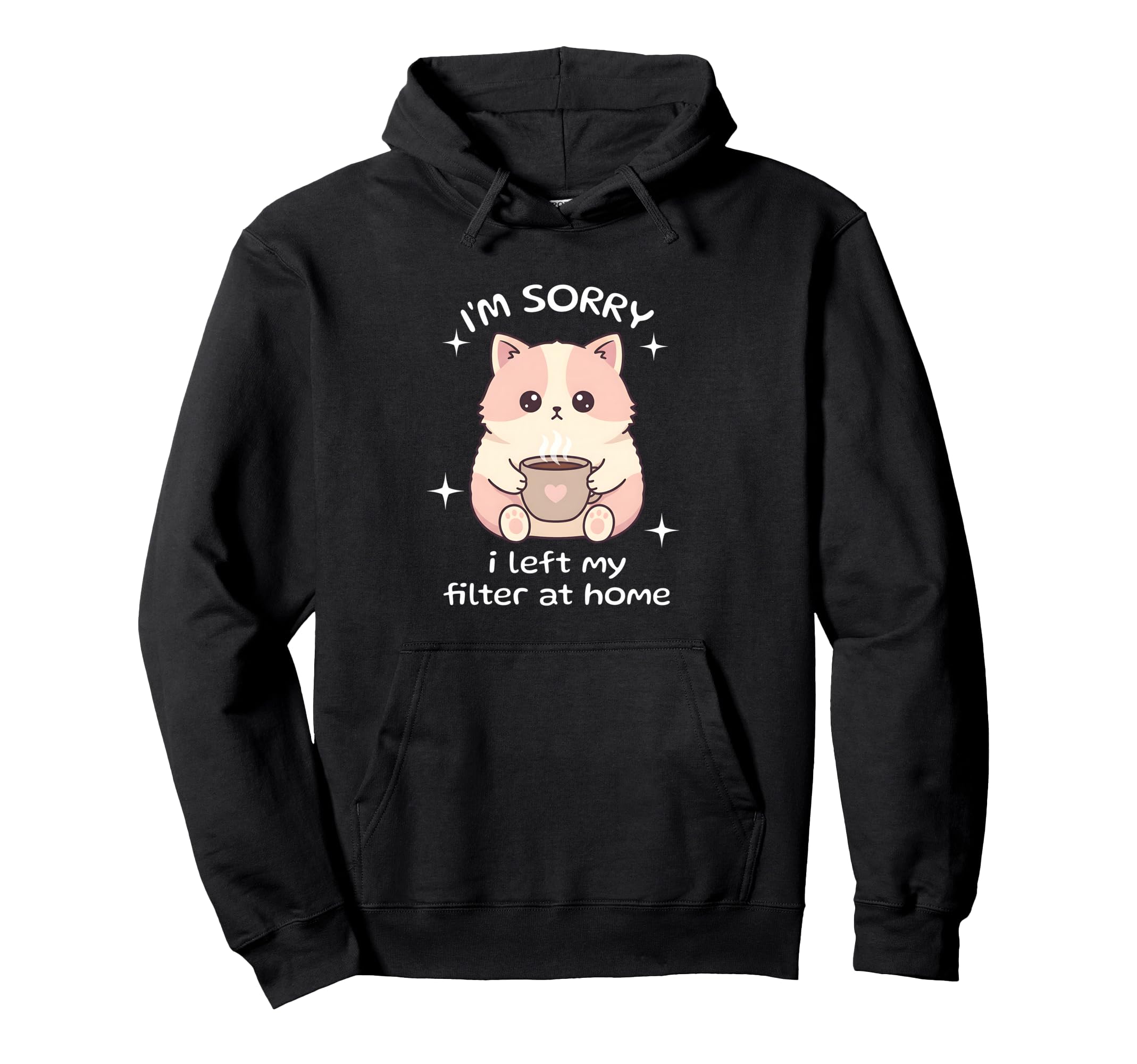 Introvert Coffee Cat Lover Social Hoodie - Aesthetic Graphic for Adults - T-Shirt, Sweatshirt, Hoodie