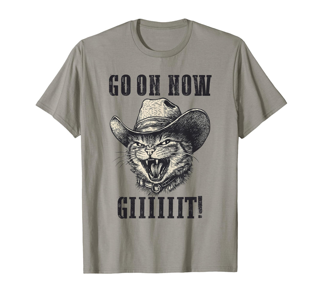 Cowboy Cat Go Git Western Cat T-Shirt - Aesthetic Graphic Men Women - T-Shirt, Sweatshirt, Hoodie