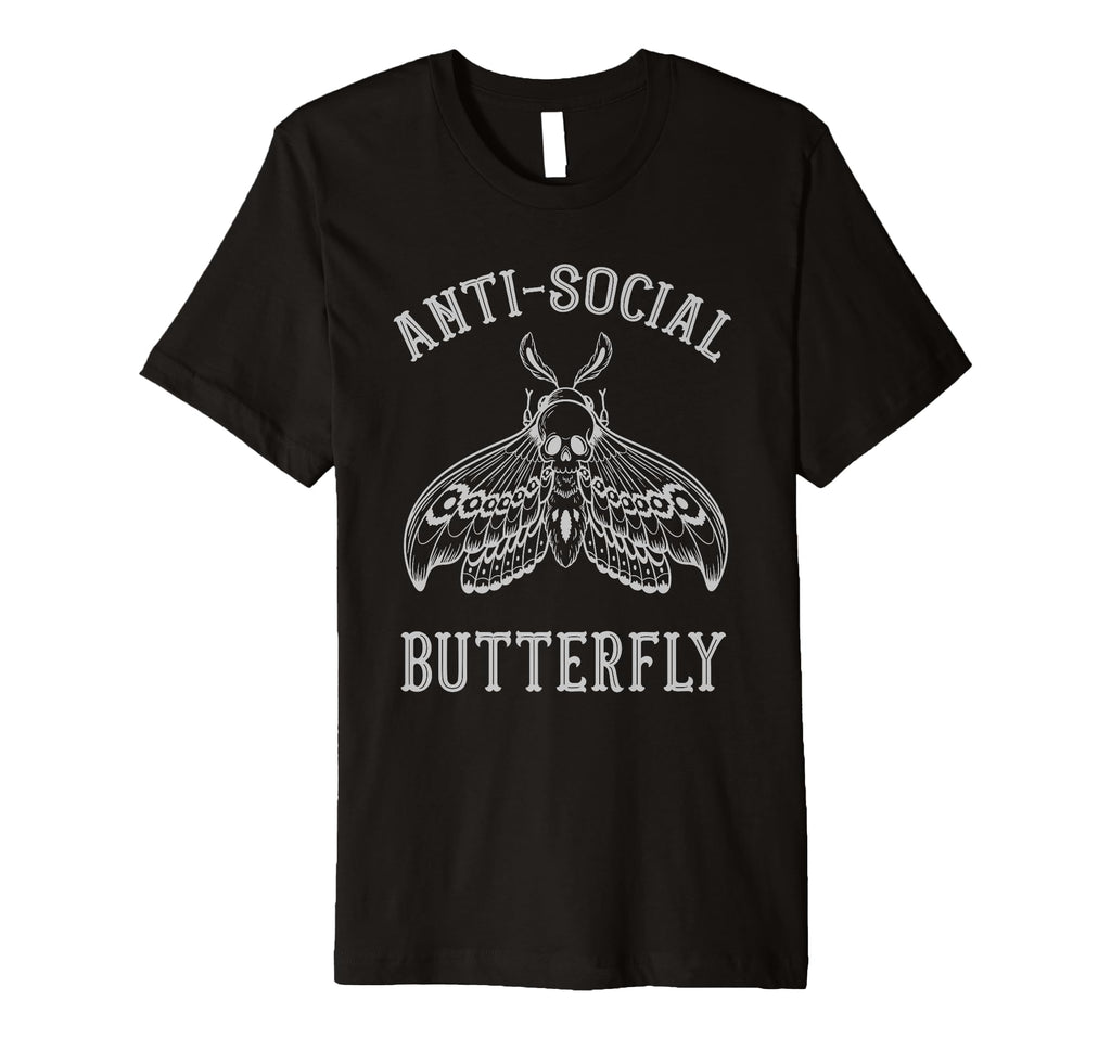 Anti Social Butterfly Introvert T-Shirt - Trendy Graphic Unisex - T-Shirt, Sweatshirt, Hoodie