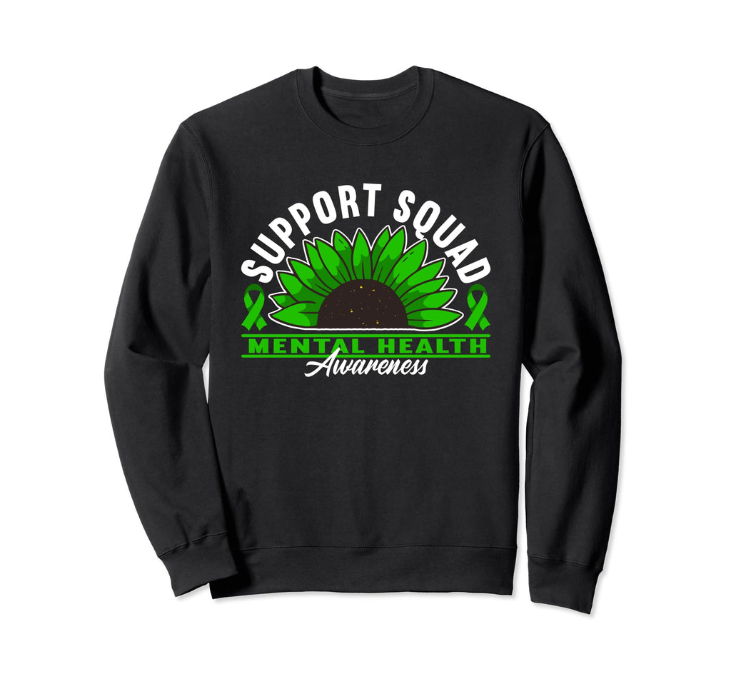 Support Awareness Squad I Depression Sweatshirt - Graphic Print Unisex - T-Shirt, Sweatshirt, Hoodie