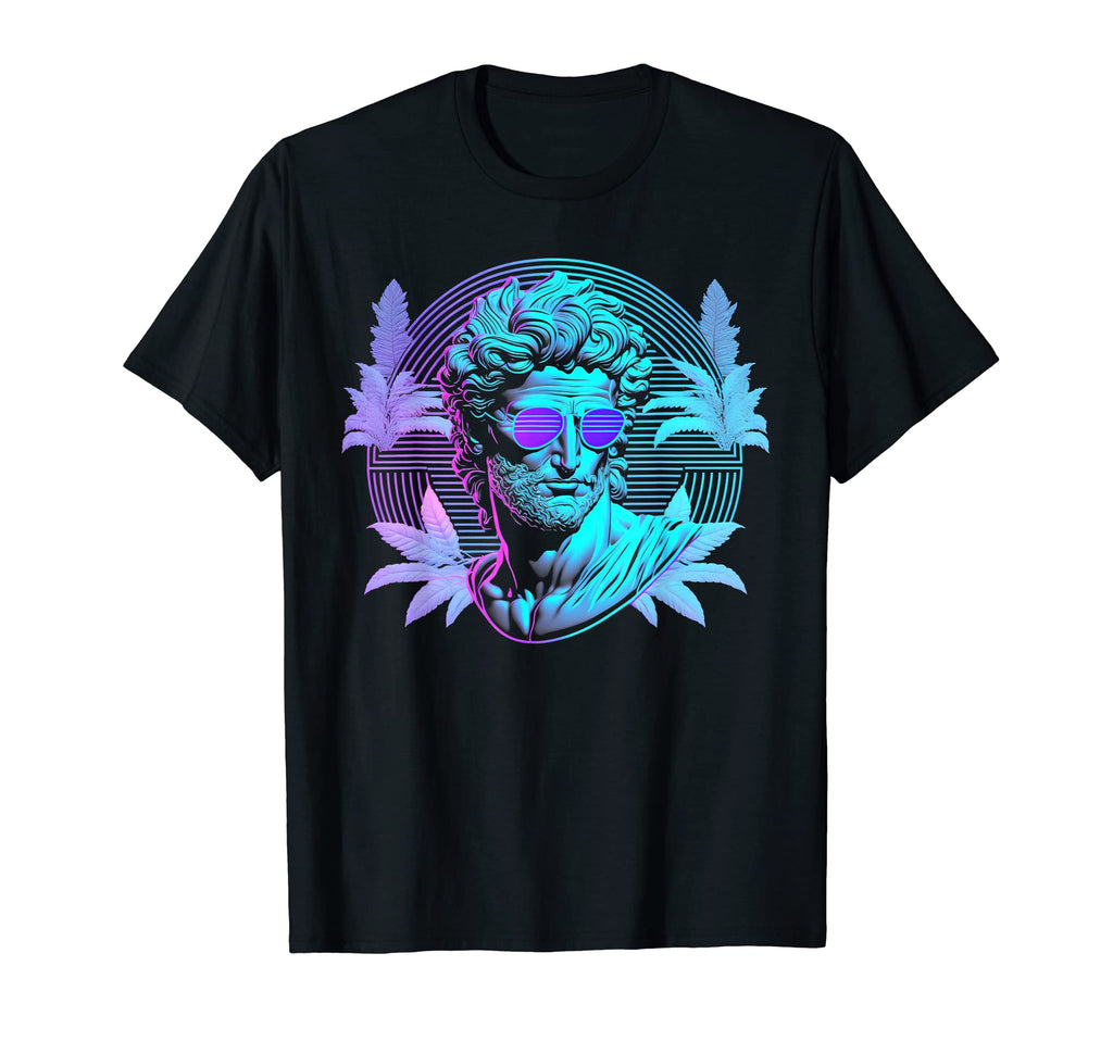 Greek Statue Vaporwave Retrowave T-Shirt - Novelty Apparel for Adults - T-Shirt, Sweatshirt, Hoodie