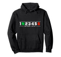 1N23456 Motorcycle Shift Biker Hoodie - Minimalist Print Men Women - T-Shirt, Sweatshirt, Hoodie