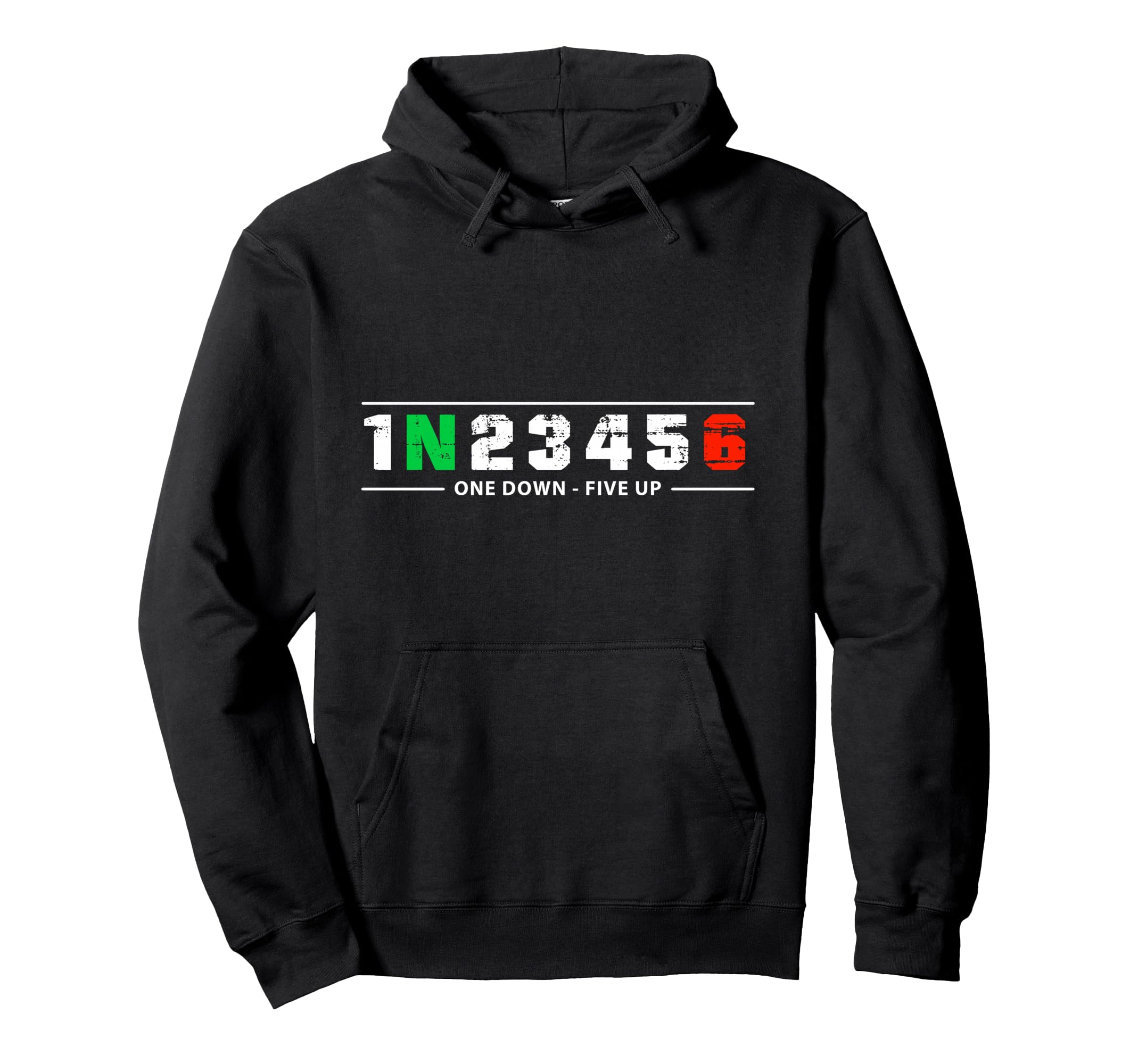 1N23456 Motorcycle Shift Biker Hoodie - Minimalist Print Men Women - T-Shirt, Sweatshirt, Hoodie