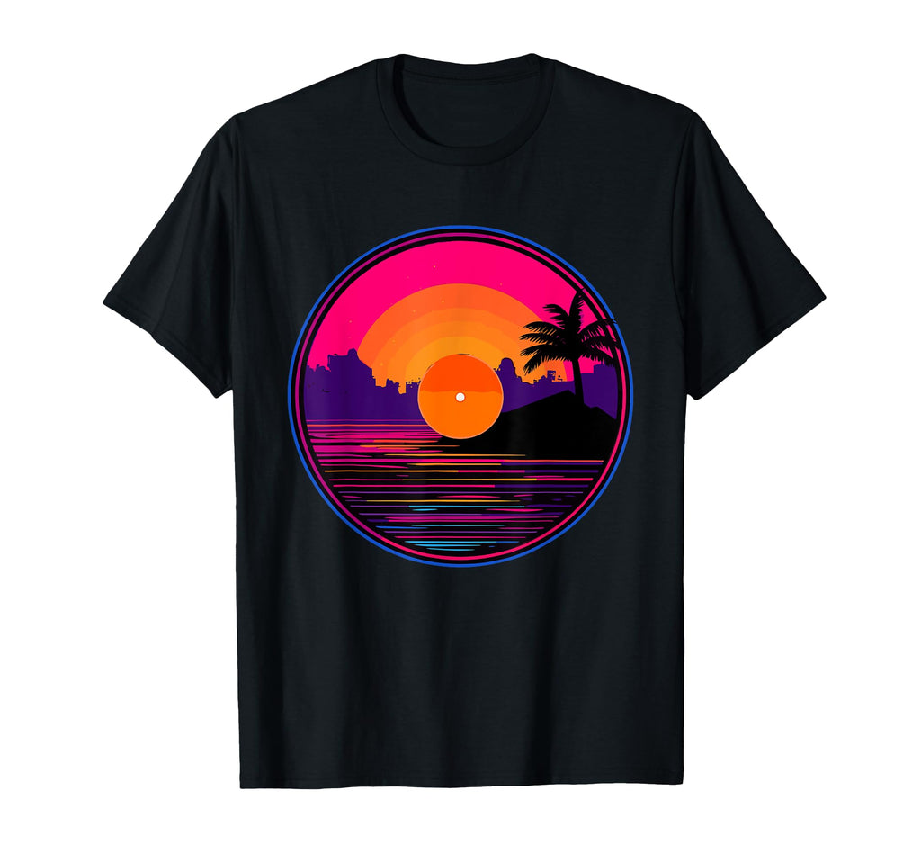 Vinyl Record Vaporwave Turntable T-Shirt - Streetwear Style for Adults - T-Shirt, Sweatshirt, Hoodie