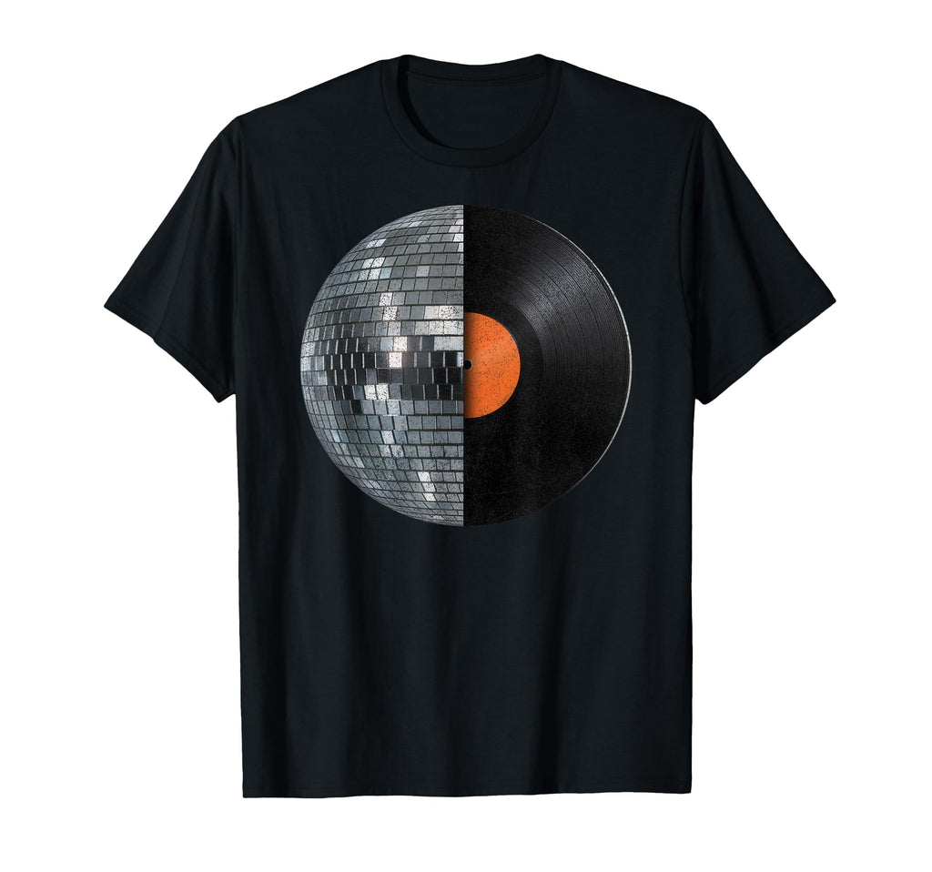Disco Ball Lp Vinyl Record 70S T-Shirt - Casual Everyday Wear Men Women - T-Shirt, Sweatshirt, Hoodie