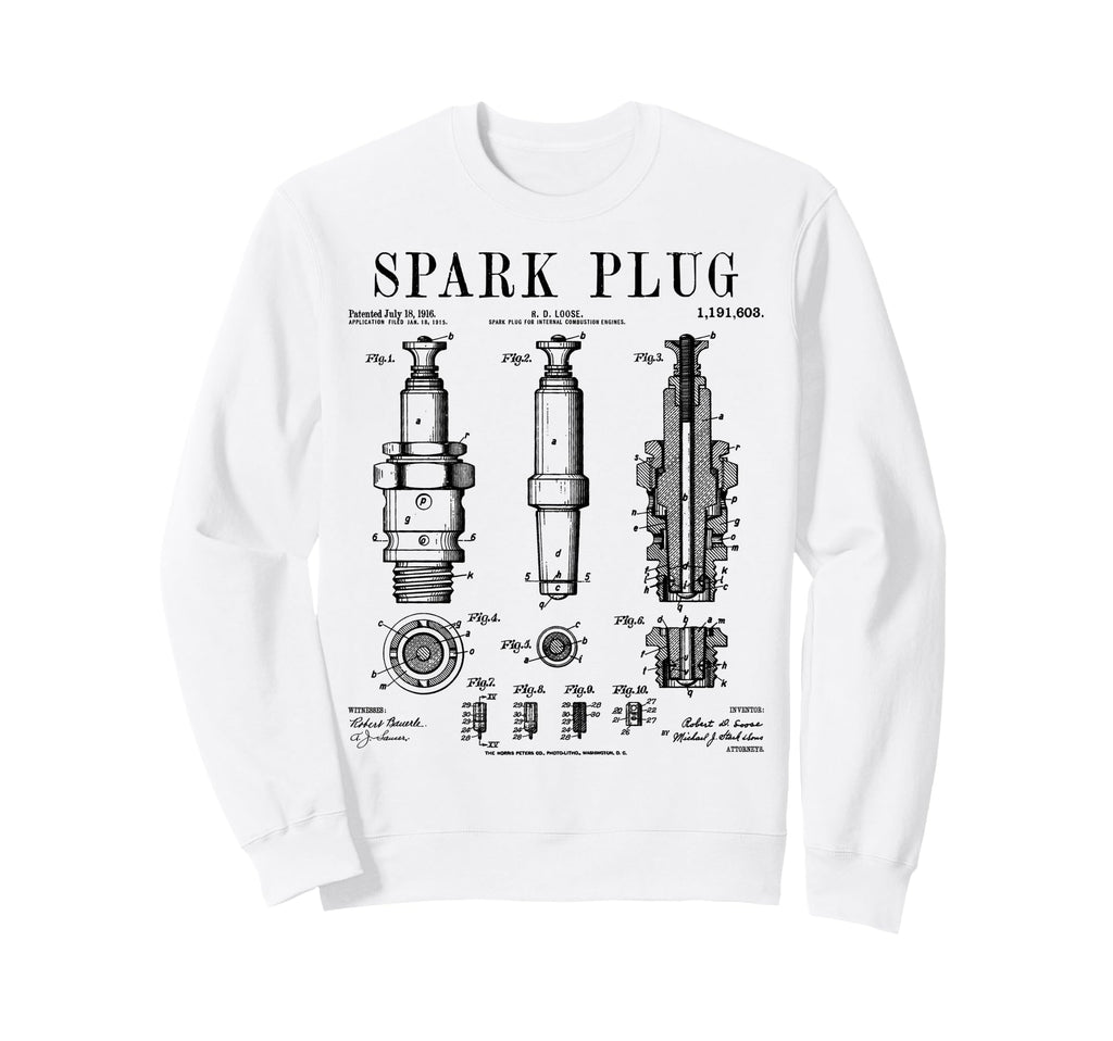 Spark Plug Car Motorcycle Sweatshirt - Casual Everyday Wear for Adults - T-Shirt, Sweatshirt, Hoodie