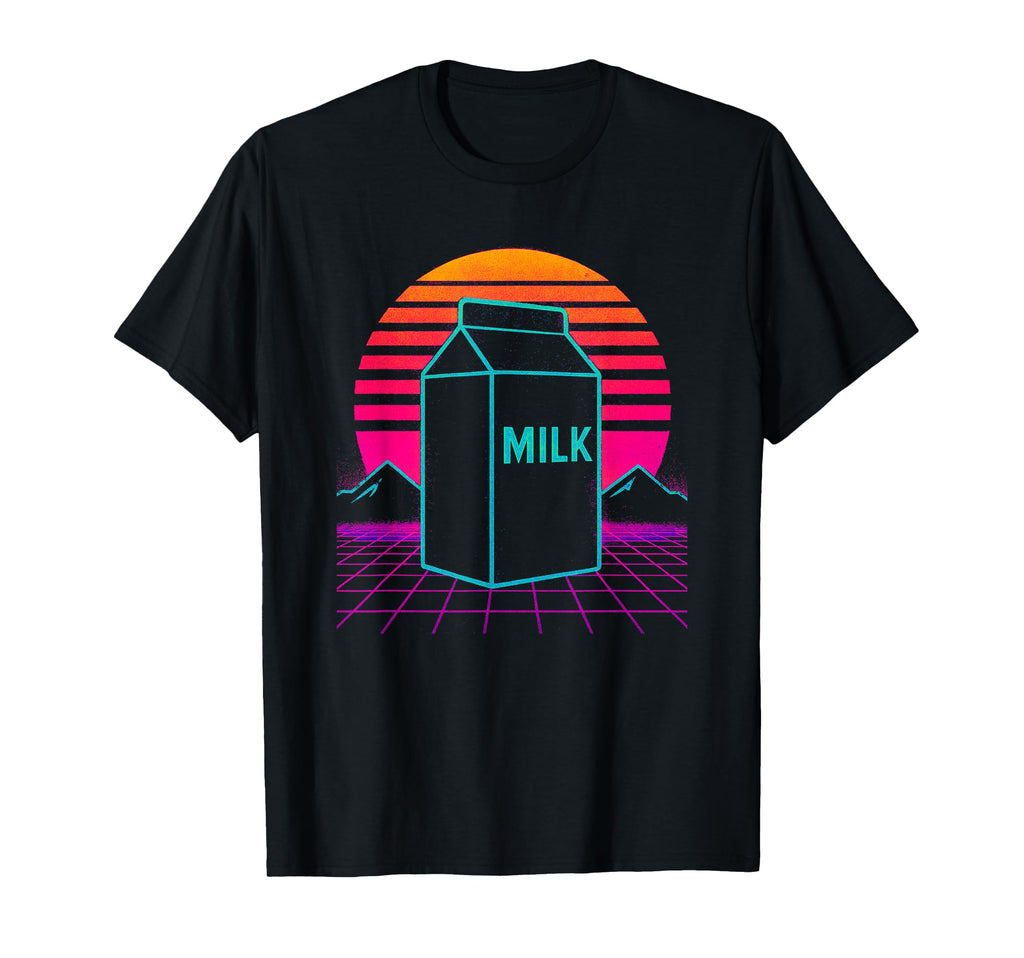 Milk Carton Vaporwave 80S Synthwave T-Shirt - Novelty Apparel Unisex - T-Shirt, Sweatshirt, Hoodie