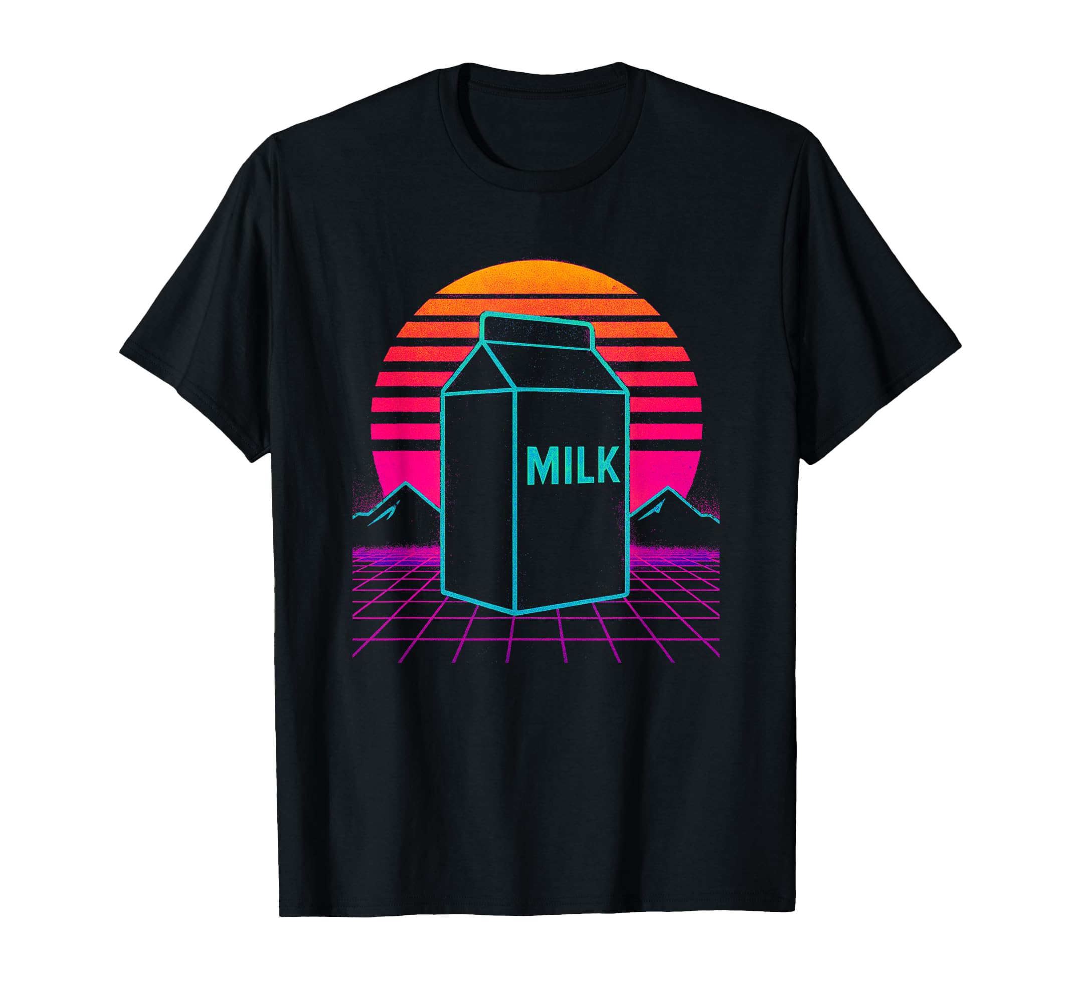 Milk Carton Vaporwave 80S Synthwave T-Shirt - Novelty Apparel Unisex - T-Shirt, Sweatshirt, Hoodie