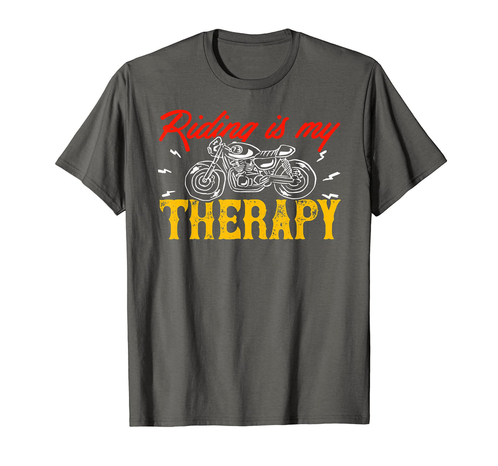 Riding Is My Therapy Motorcycle T-Shirt - Custom Art Print Men Women - T-Shirt, Sweatshirt, Hoodie