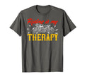 Riding Is My Therapy Motorcycle T-Shirt - Custom Art Print Men Women - T-Shirt, Sweatshirt, Hoodie