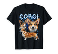 Corgi 90S Heavy Metal Dog Lover 80S T-Shirt - Aesthetic Graphic Unisex - T-Shirt, Sweatshirt, Hoodie
