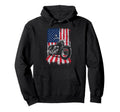 Patriotic Motorcycle Usa Flag Biker Hoodie - Aesthetic Graphic Men Women - T-Shirt, Sweatshirt, Hoodie