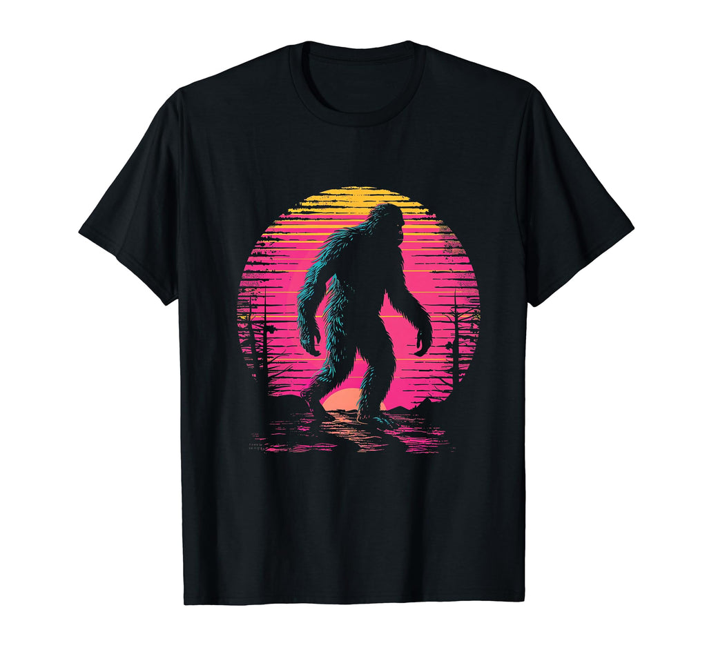 Bigfoot Vaporwave Aesthetic Synthwave T-Shirt - Minimalist Print Unisex - T-Shirt, Sweatshirt, Hoodie