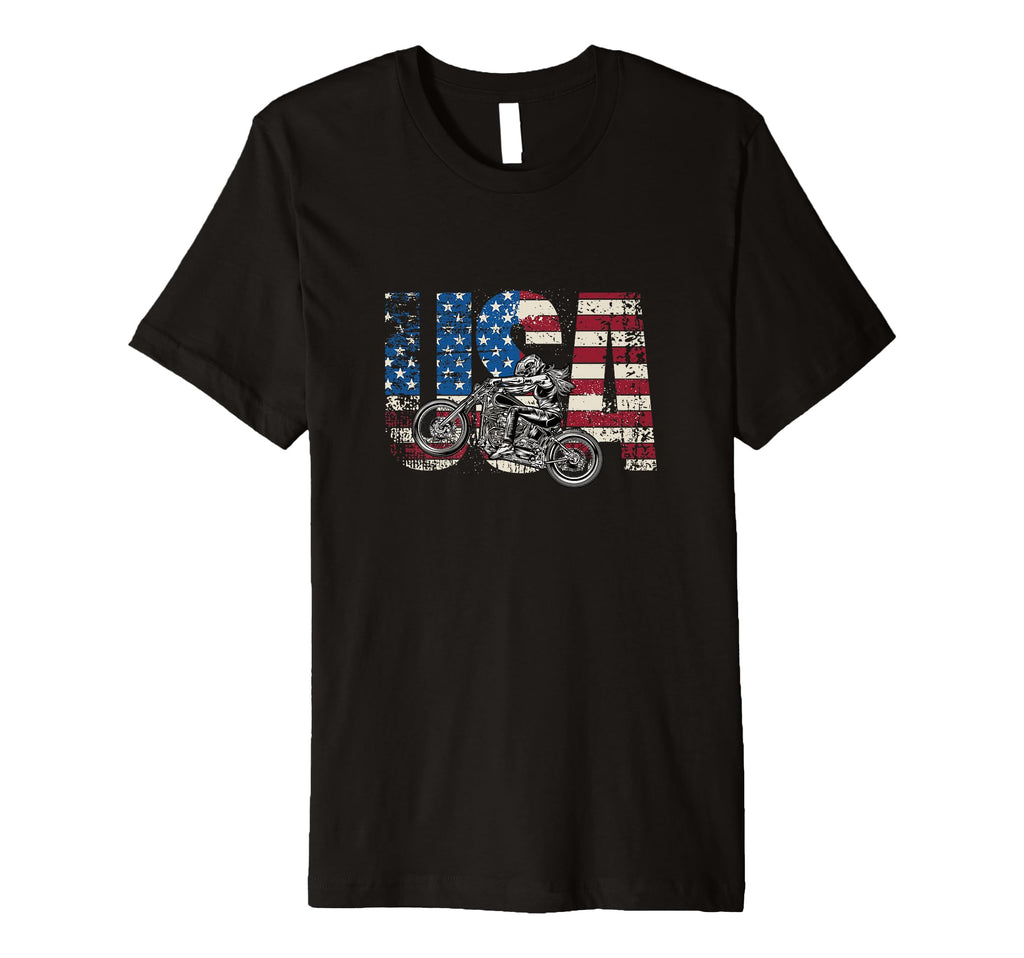 Motorcycle Usa Motorcycle T-Shirt - Fun Novelty Design for Adults - T-Shirt, Sweatshirt, Hoodie
