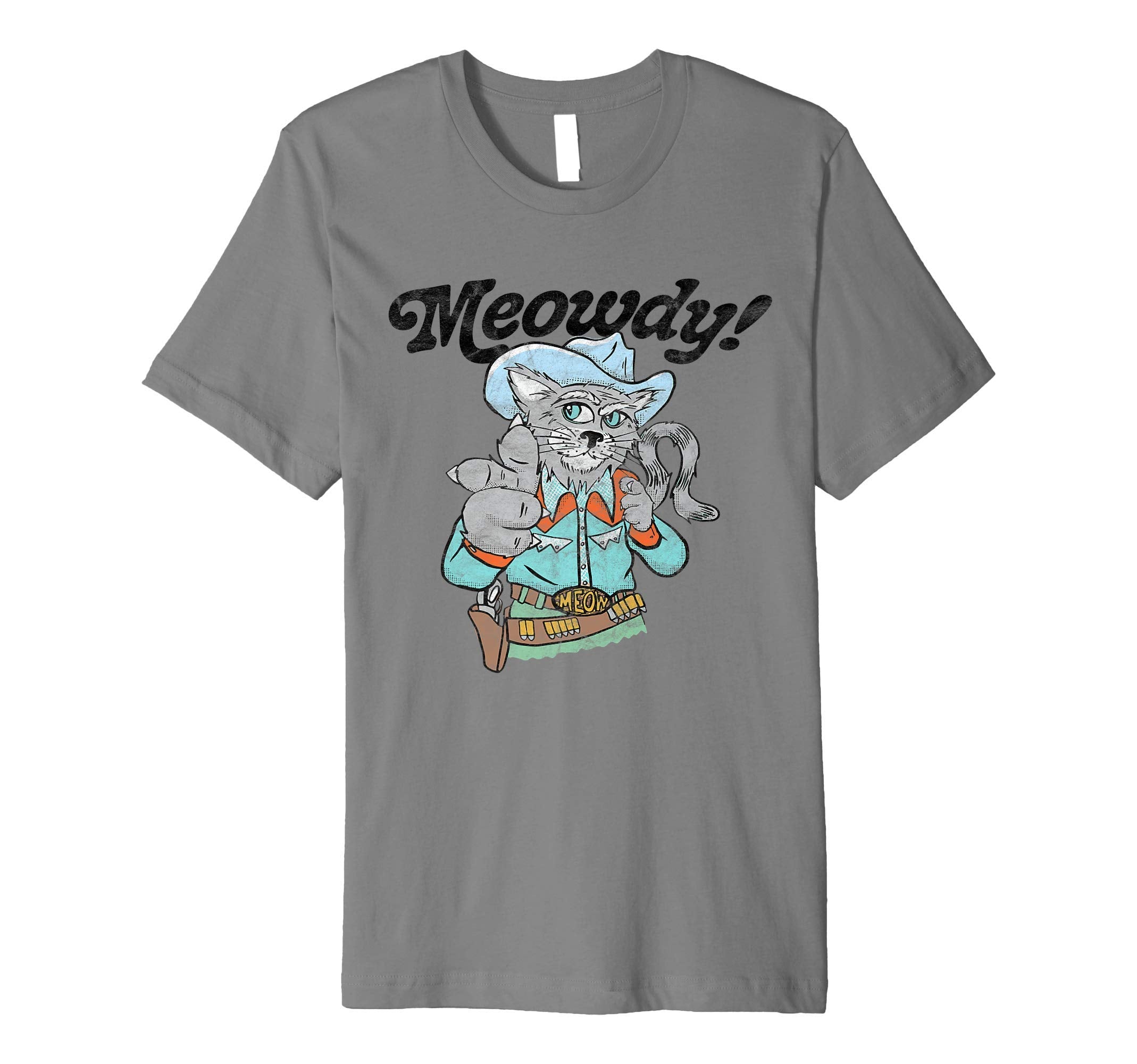 Meowdy Funny Cowboy Cat Western T-Shirt - Casual Everyday Wear Men Women - T-Shirt, Sweatshirt, Hoodie