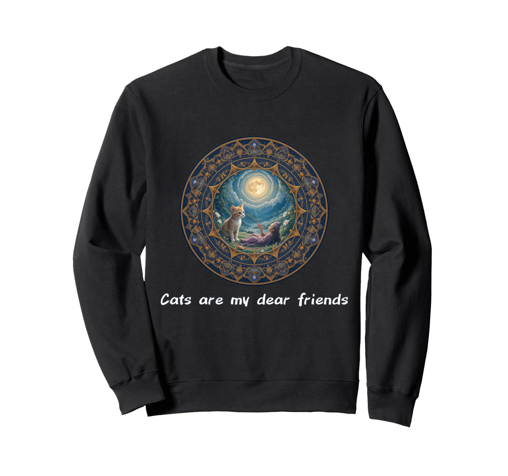 Cats Are My Best Friends Sacred Animals Sweatshirt - Trendy Graphic Unisex - T-Shirt, Sweatshirt, Hoodie