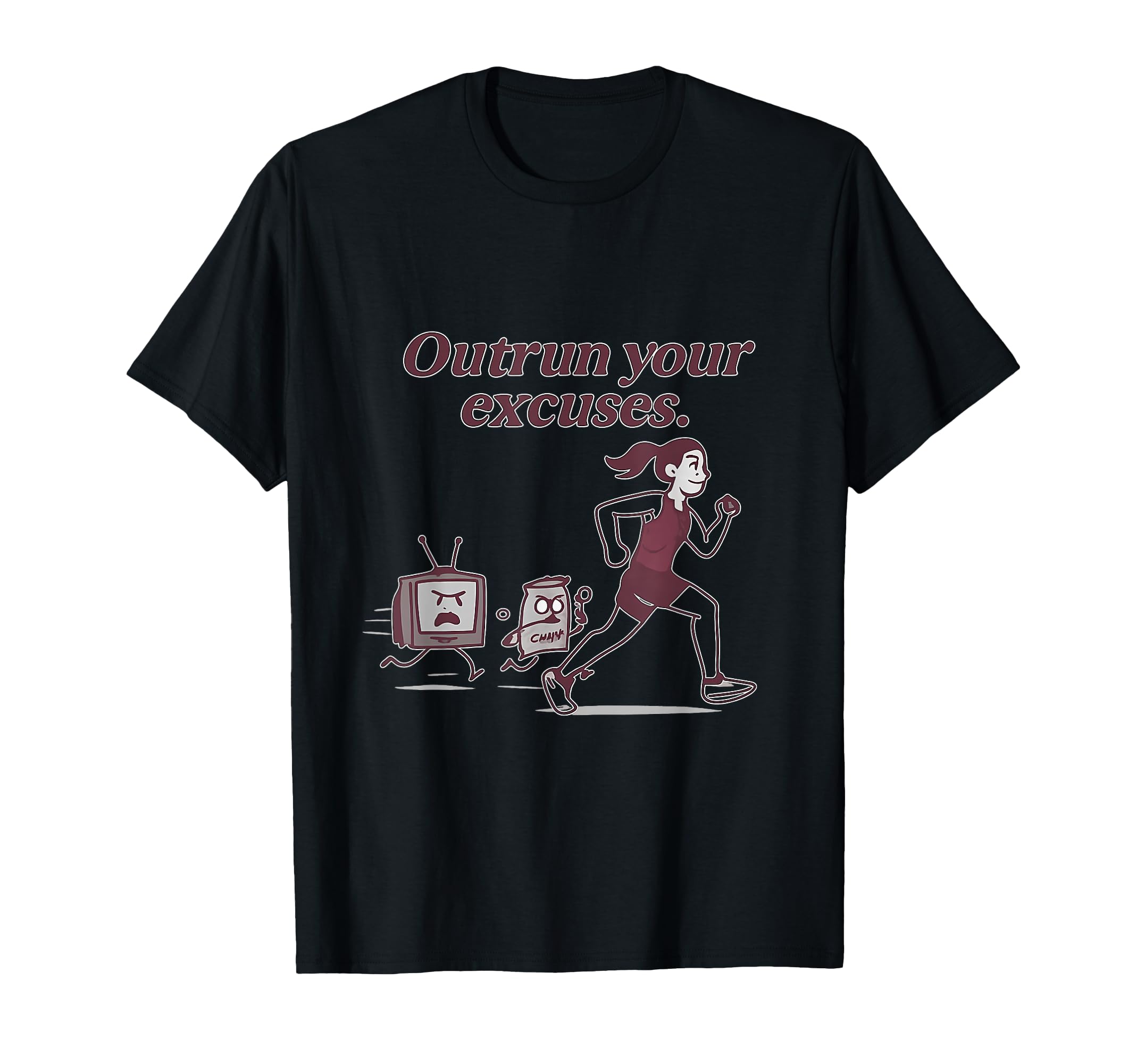 Outrun Your Excuses Funny Marathon T-Shirt - Aesthetic Graphic Unisex - T-Shirt, Sweatshirt, Hoodie