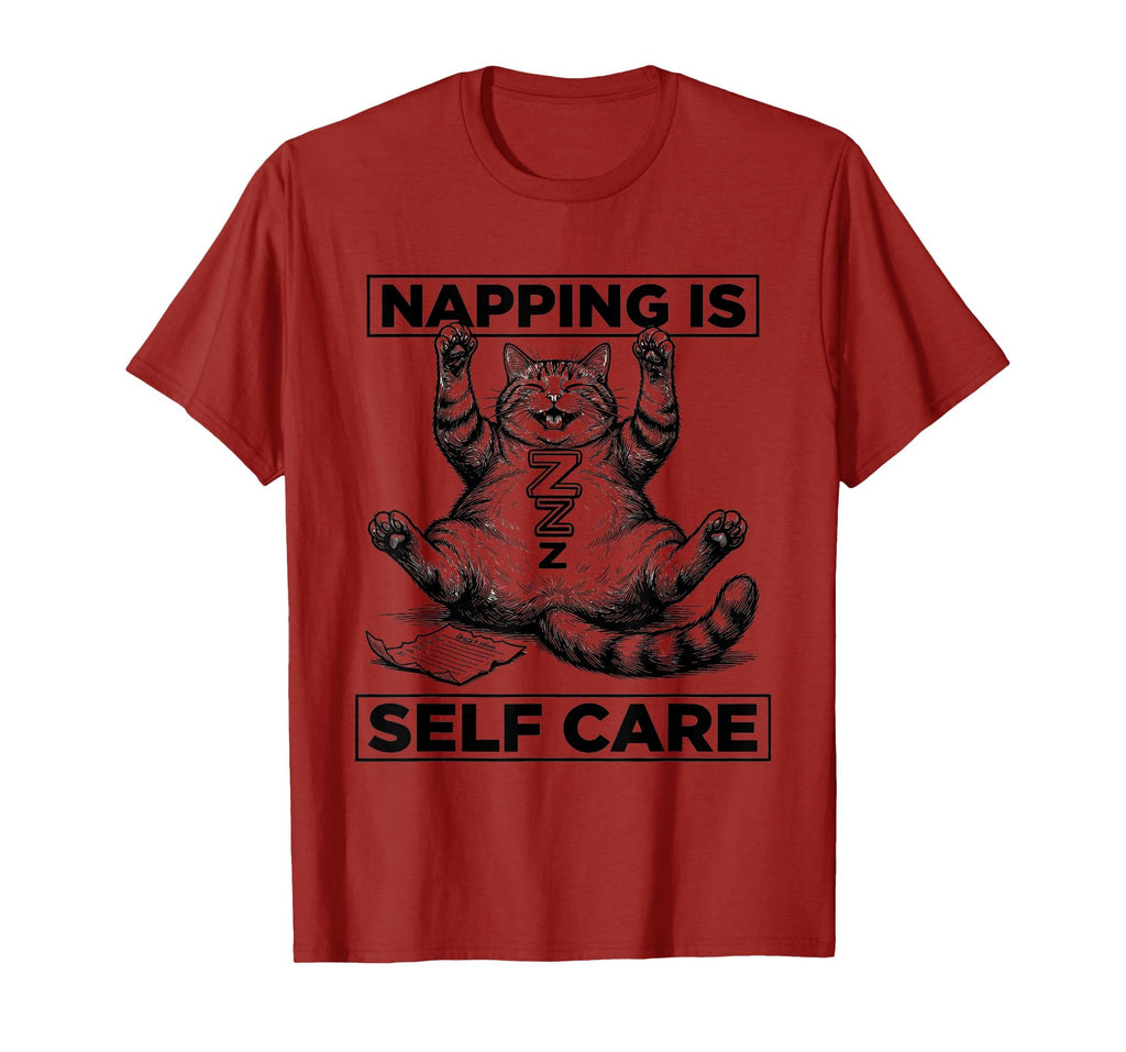 Napping Is Self Care Funny T-Shirt - Unique Graphic for Adults - T-Shirt, Sweatshirt, Hoodie