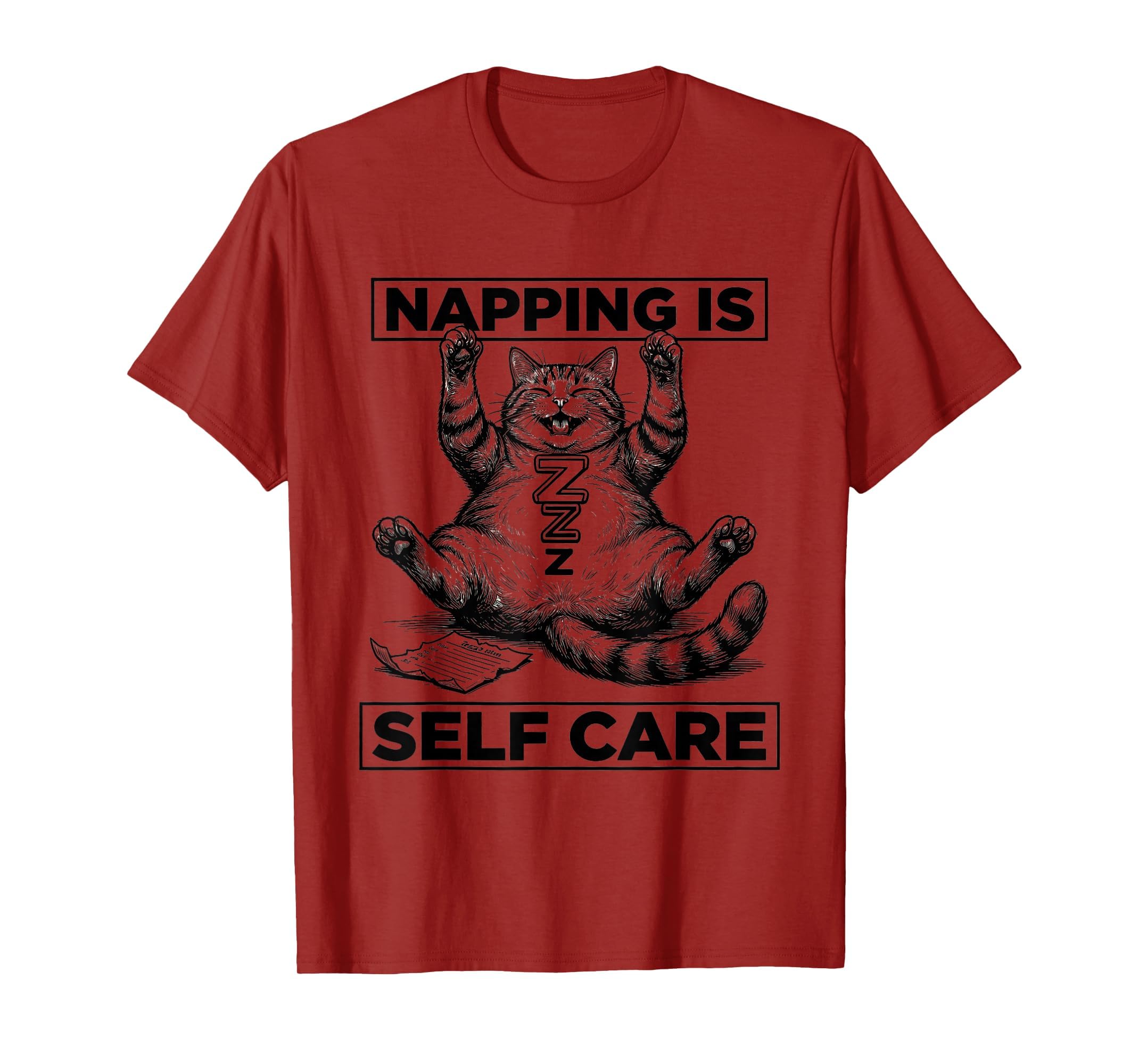 Napping Is Self Care Funny T-Shirt - Unique Graphic for Adults - T-Shirt, Sweatshirt, Hoodie