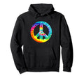 Peace Sign Love 60S 70S Tie Dye Funny Hoodie - Streetwear Style for Adults - T-Shirt, Sweatshirt, Hoodie
